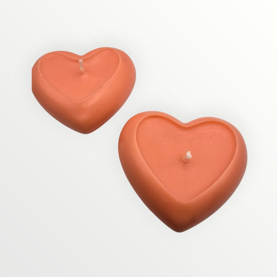 3D sculptural heart candles - wedding and anniversary décor
