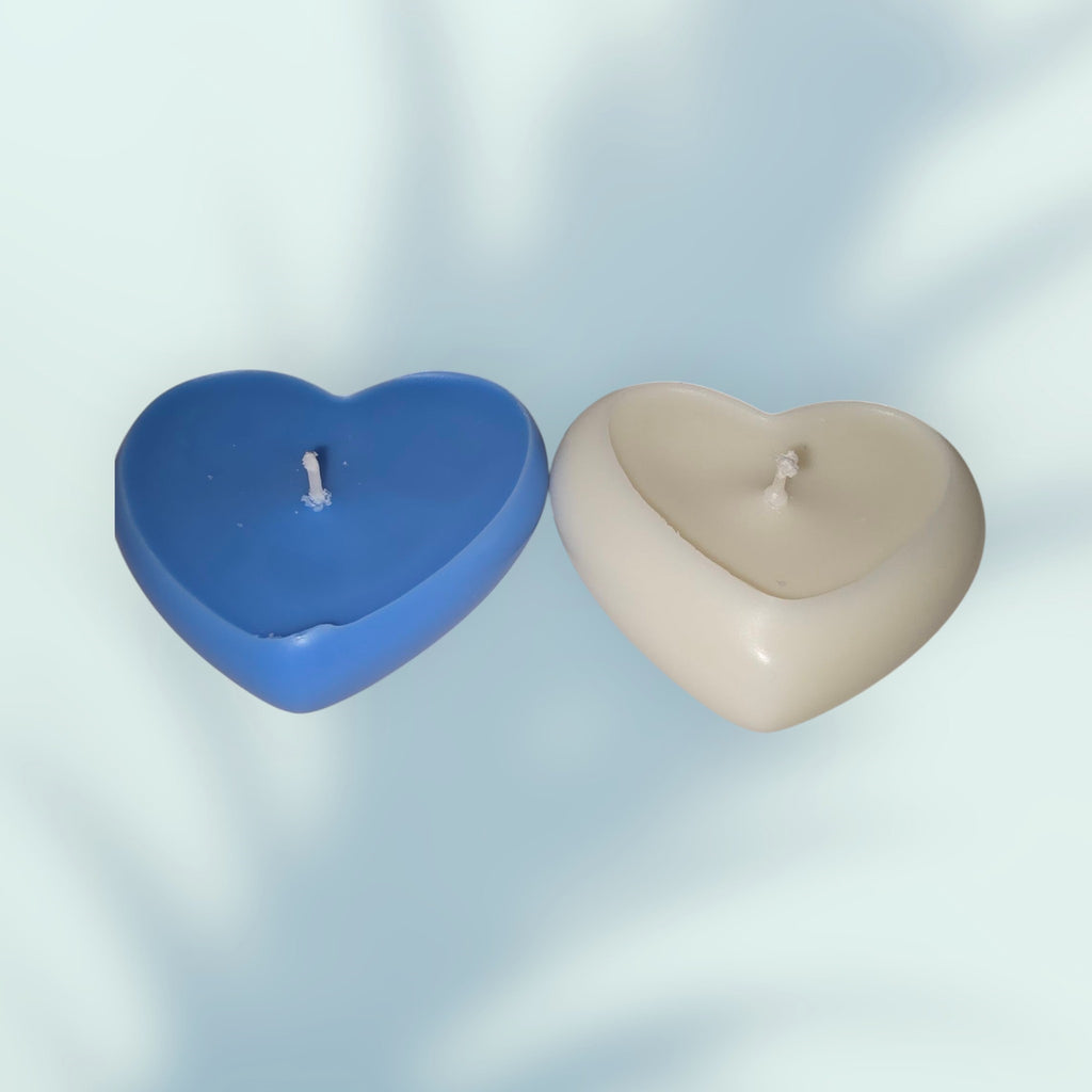 3D heart-shaped floating candles - set of 2
