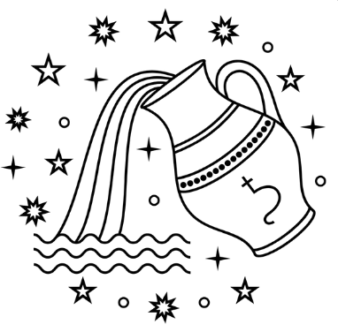 Aquarius zodiac candle in blue - air sign aromatherapy candle for January 20 to February 18