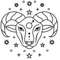 Aries zodiac candle in red - fire sign aromatherapy candle for March 21 to April 19
