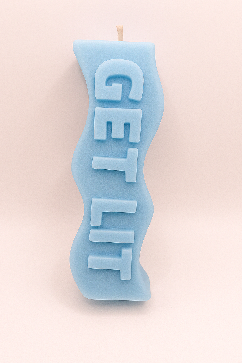 🔵 Blue Get Lit Candle – Fun Slogan Candle