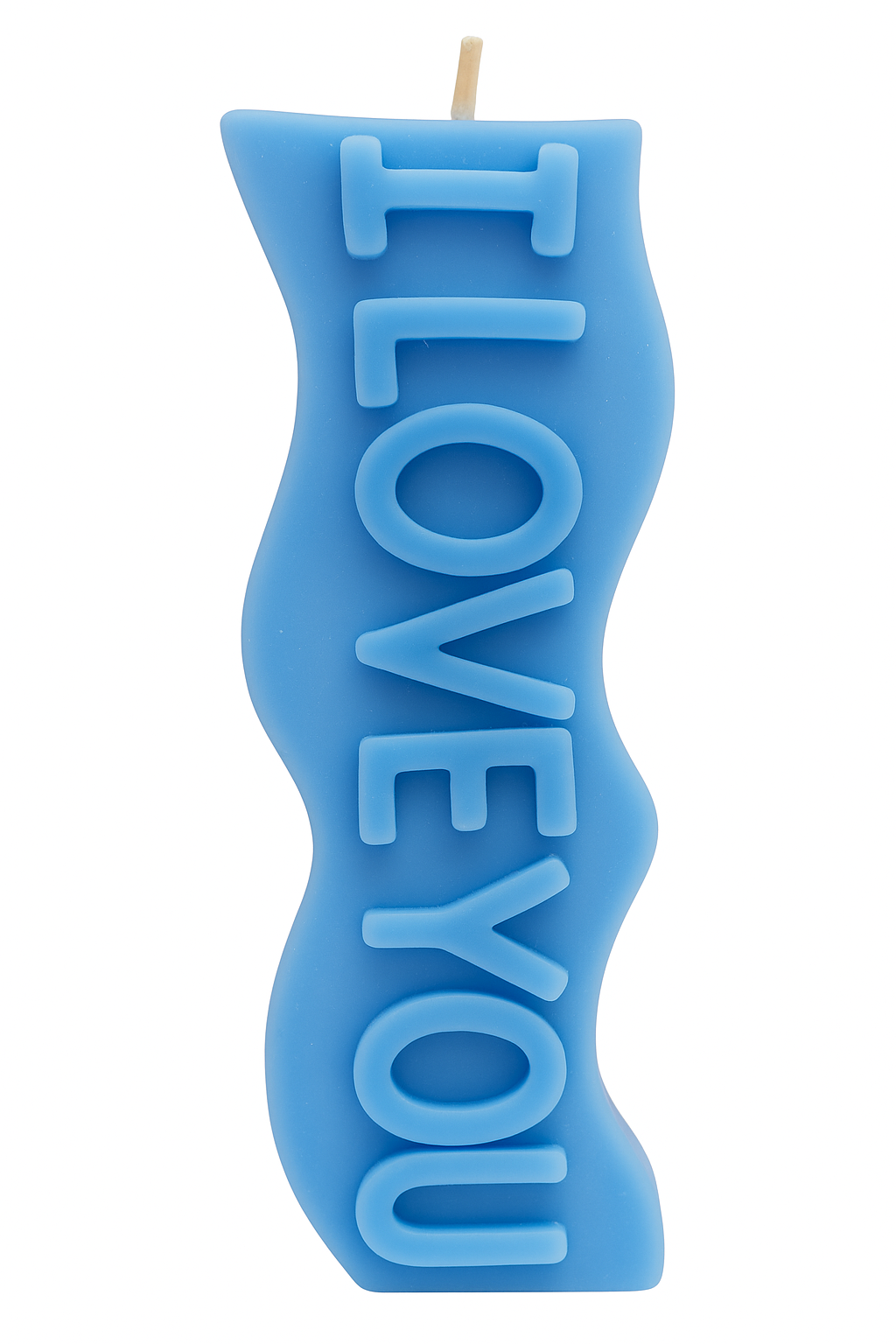 Blue I Love You candle - romantic calming ocean breeze gift candle"