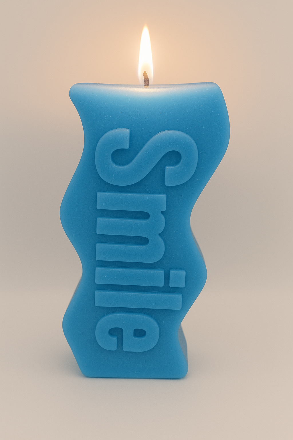 🔵 Blue Smile Candle – Calming Positivity Candle