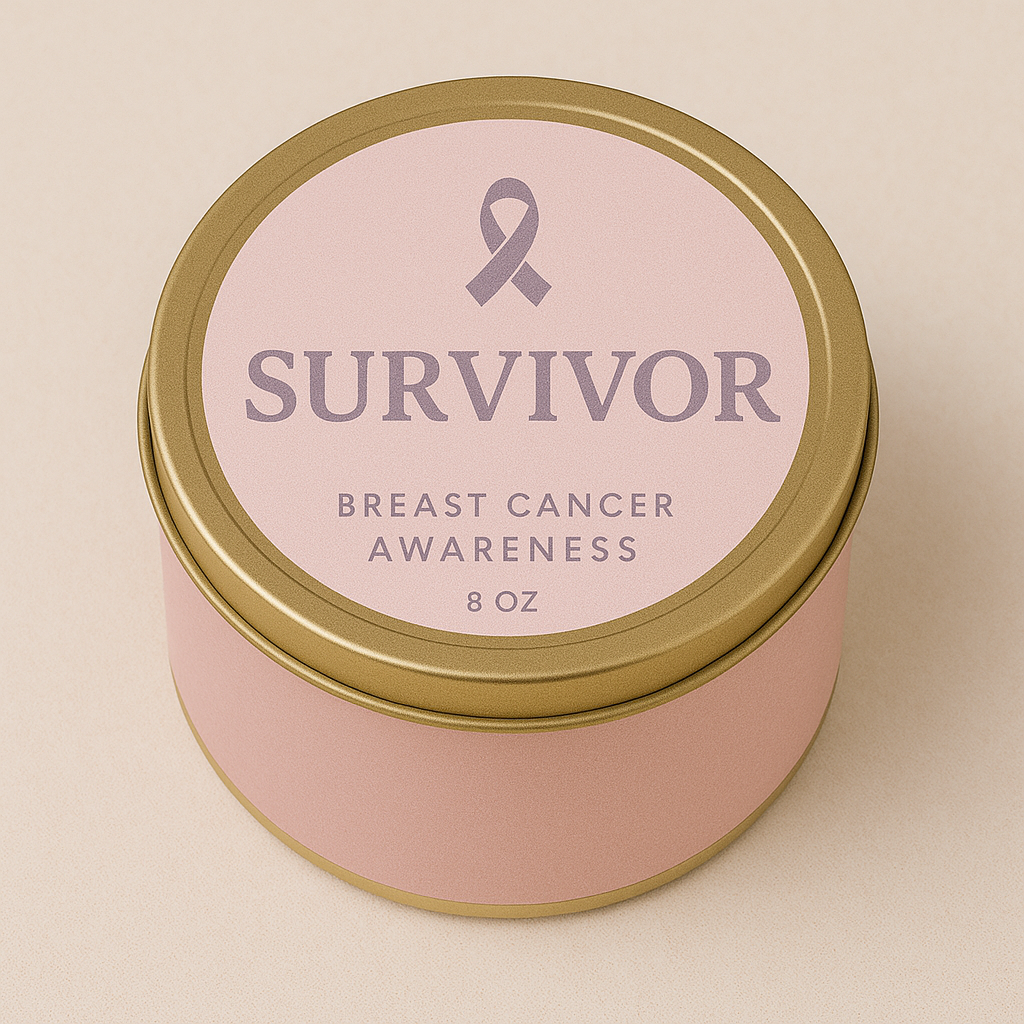  Breast Cancer Awareness Survivor Candle - Lavender | Candles Made By Paula