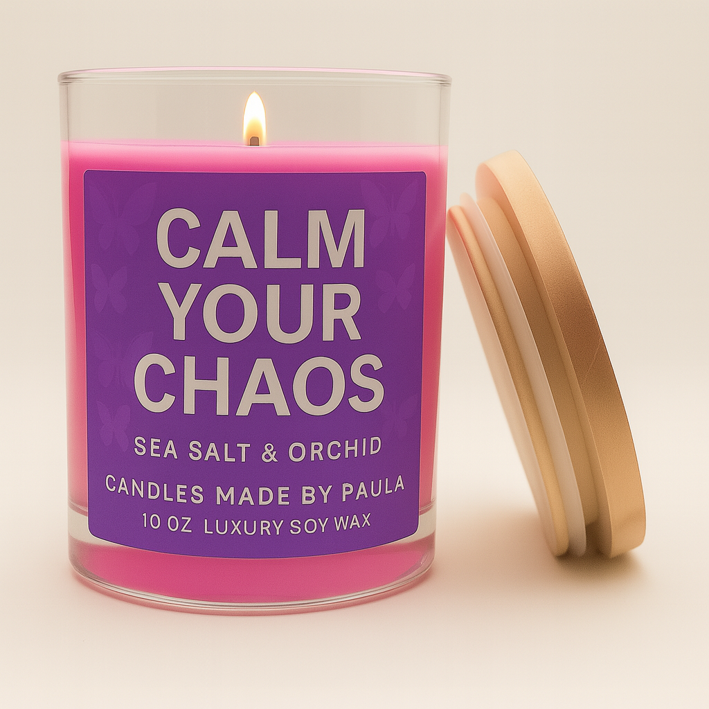Sea Salt Orchid aromatherapy candle - Calm Your Chaos collection
