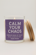 Calm Your Chaos candle - Ocean Breeze scent for coastal relaxation
