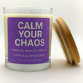 Calm Your Chaos candle - Citrus Sandalwood scent for relaxation
