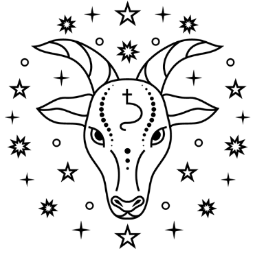 Capricorn zodiac candle in black - earth sign aromatherapy candle for December 22 to January 19