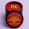 Kansas City Chiefs candle - Arrowhead Flame scent 8 oz tin
