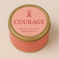 Breast Cancer Awareness Courage Candle - Jasmine & Amber | Candles Made By Paula