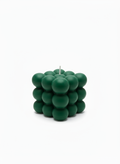 Green bubble cube candle - modern geometric eucalyptus mint candle