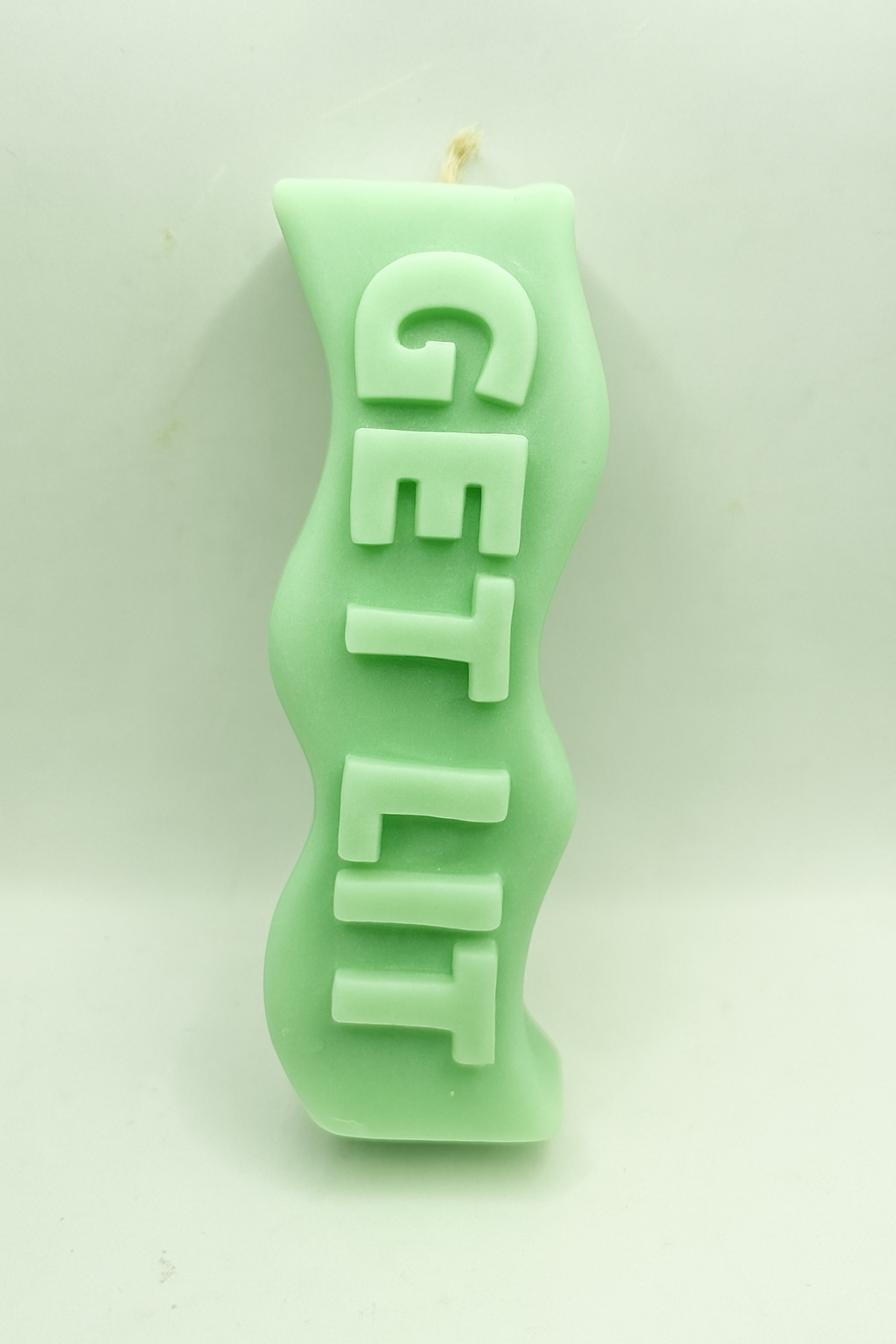 💚 Green Get Lit Candle – Playful Quote Candle