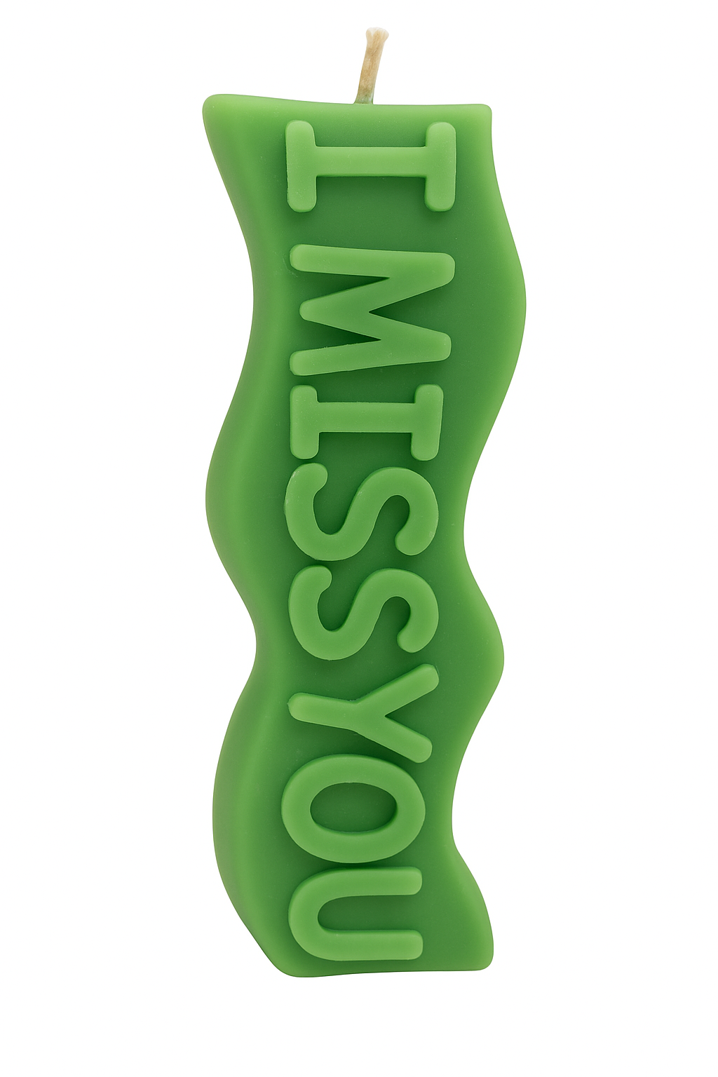 "Green I Miss You candle - comforting eucalyptus remembrance candle"