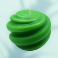 "Green swirl candle - eucalyptus mint aromatherapy soy wax candle by Candles Made By Paula"