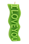 Green I Love You candle - refreshing eucalyptus romantic gift candle"