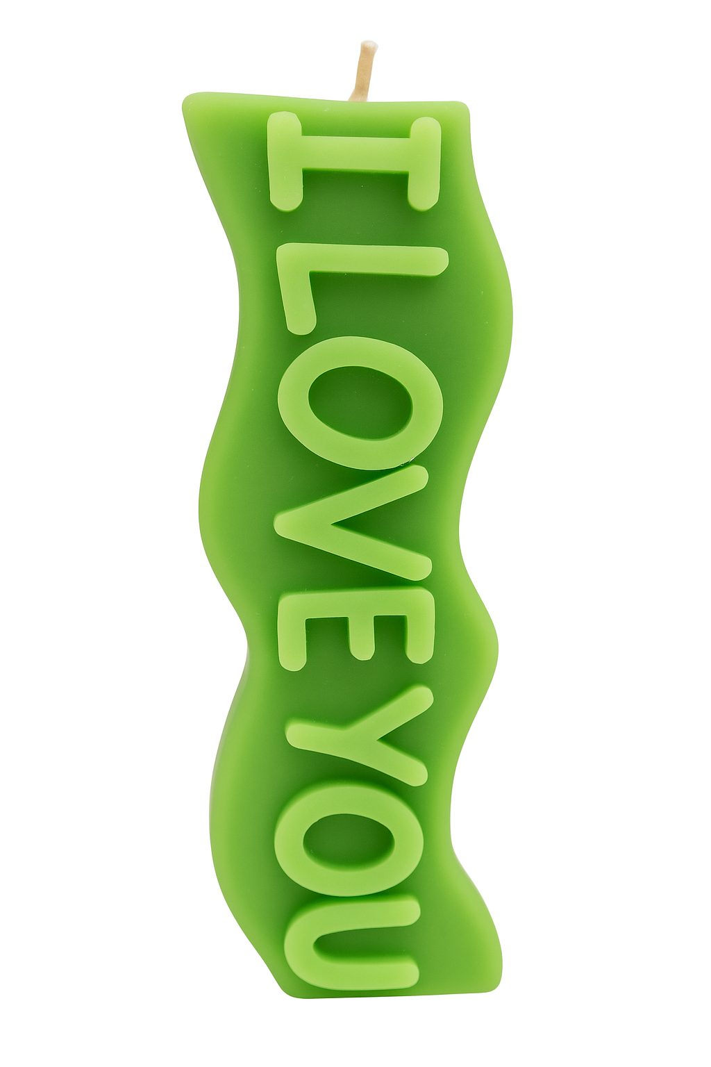 Green I Love You candle - refreshing eucalyptus romantic gift candle"