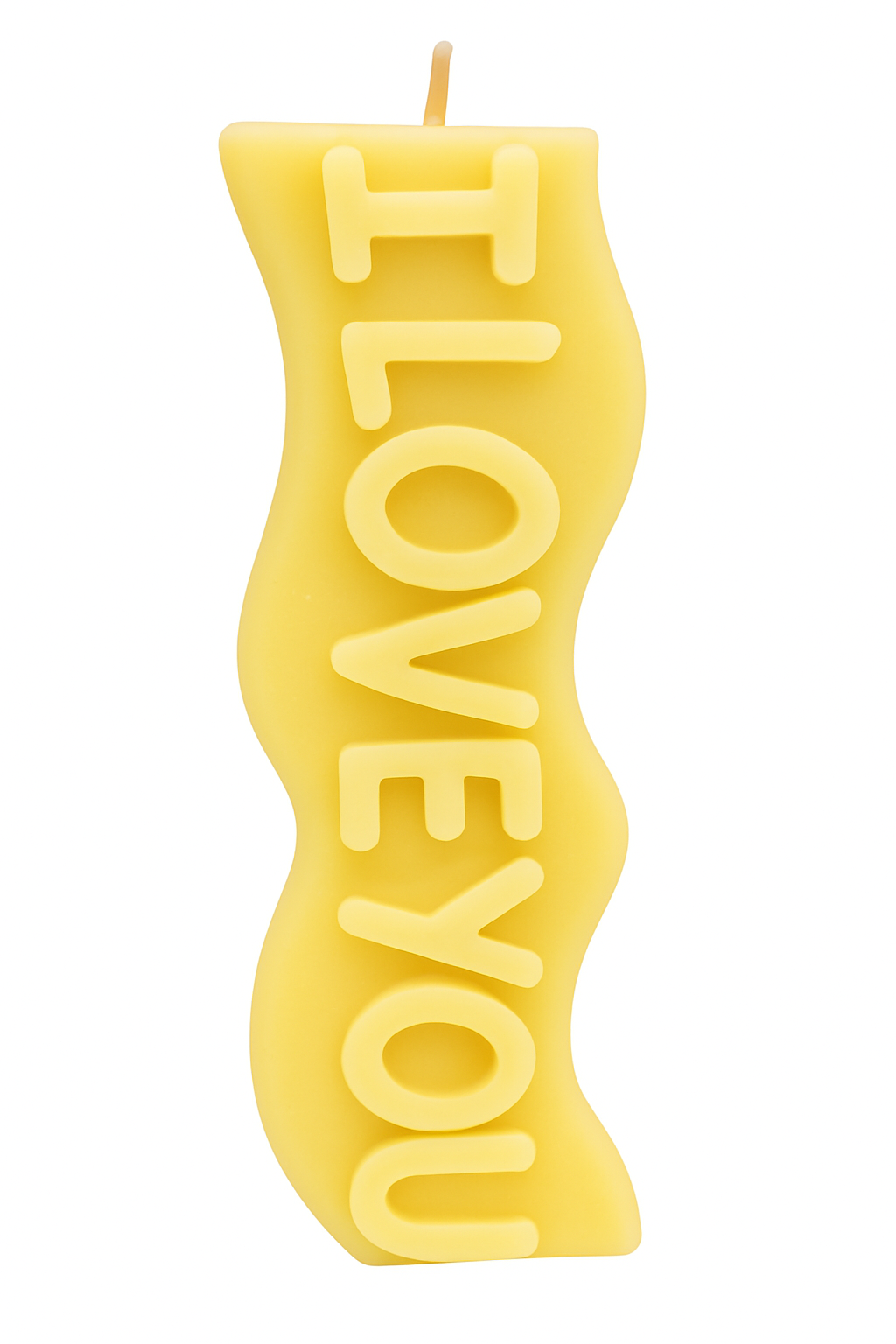 "Yellow I Love You candle - romantic bright citrus gift candle"