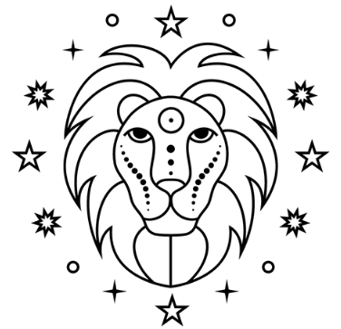 Leo zodiac candle in gold - fire sign aromatherapy candle for July 23 to August 22
