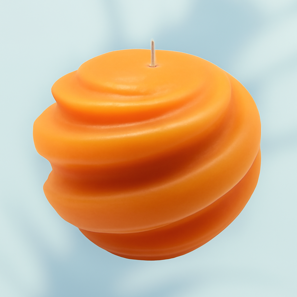 "Orange swirl candle - orange blossom aromatherapy soy wax candle by Candles Made By Paula"
