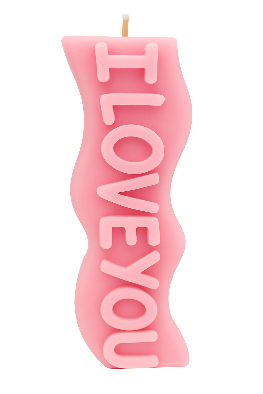 "Pink I Love You candle - sweet rose romantic gift candle"