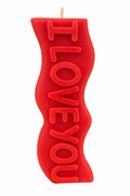 "Red I Love You candle - passionate rose scented romantic gift candle"