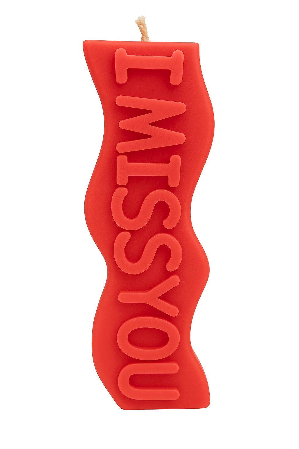 Red I Miss You candle - heartfelt rose scented love remembrance candle