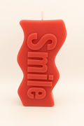 ❤️ Red Smile Candle – Bold Positivity Candle