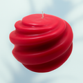 "Red swirl candle - cinnamon aromatherapy soy wax candle by Candles Made By Paula