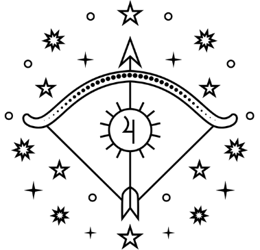 Sagittarius zodiac candle in purple - fire sign aromatherapy candle for November 22 to December 21