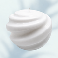 "White swirl candle - vanilla aromatherapy soy wax candle by Candles Made By Paula"