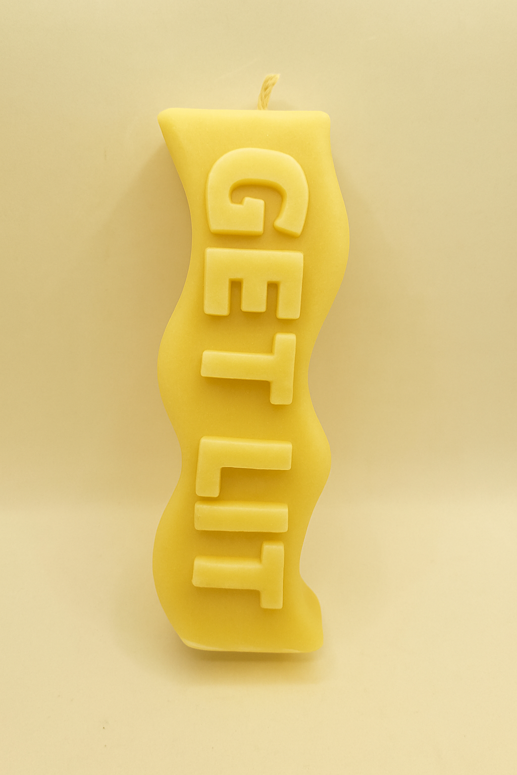 💛 Yellow Get Lit Candle – Uplifting Quote Candle